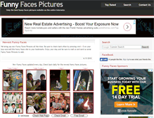 Tablet Screenshot of funnyfacespictures.net